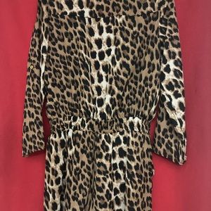 Animal print romper